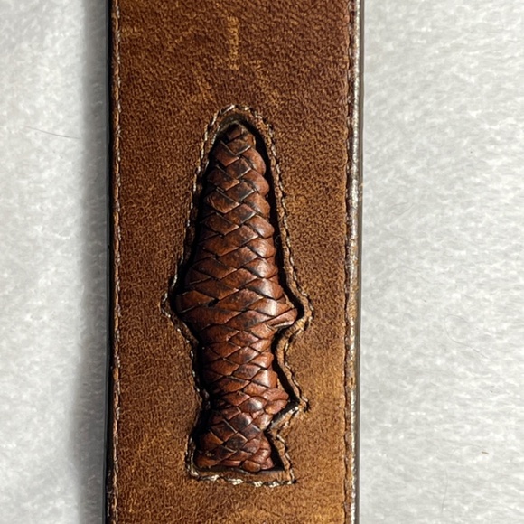 Vintage Orvis Men’s brown leather braided trout belt 36 EUC - Picture 7 of 11